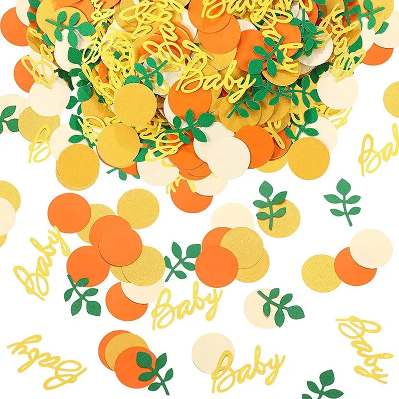 100/200Pcs Orange Confetti