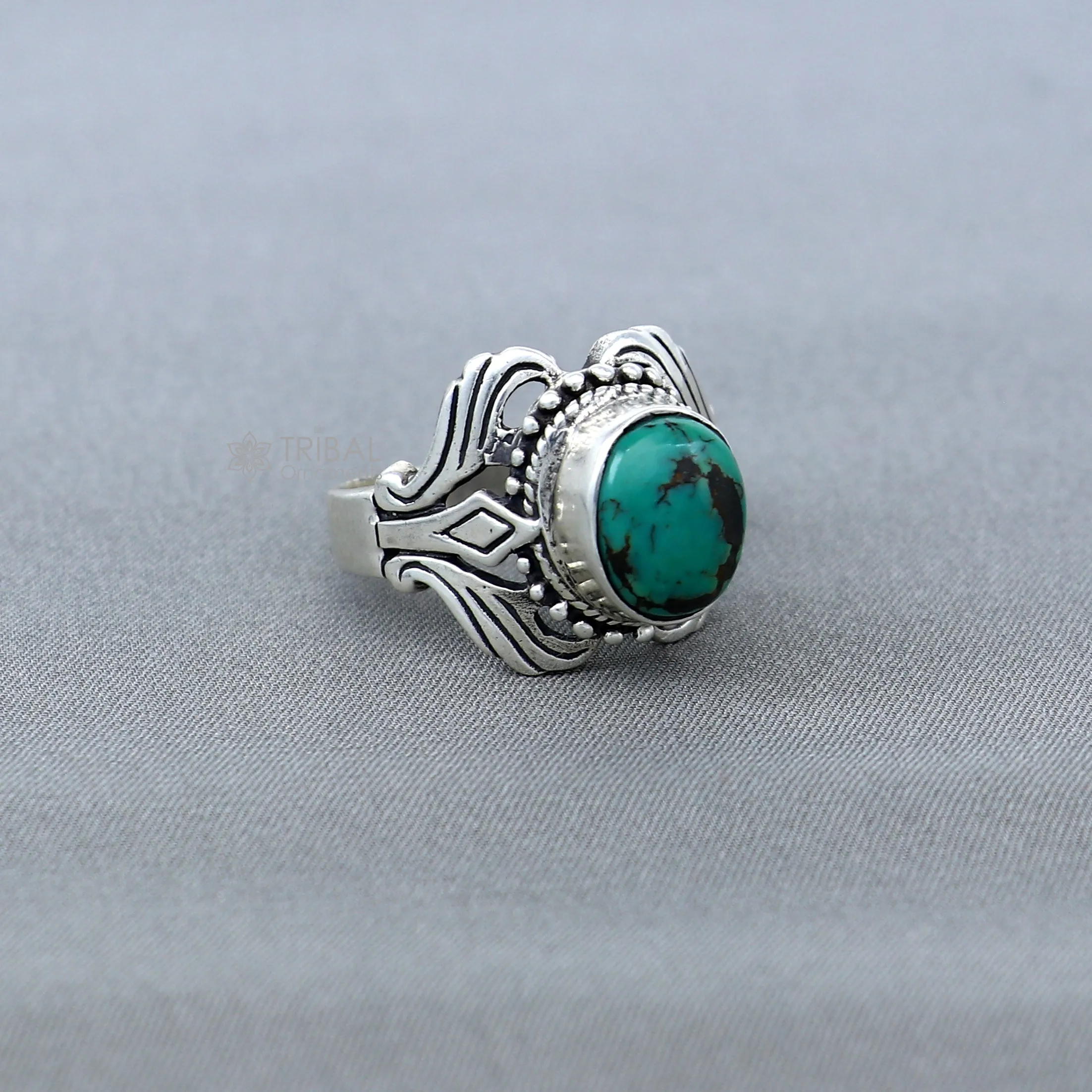 925 sterling silver turquoise stone ring Jewelry sr720