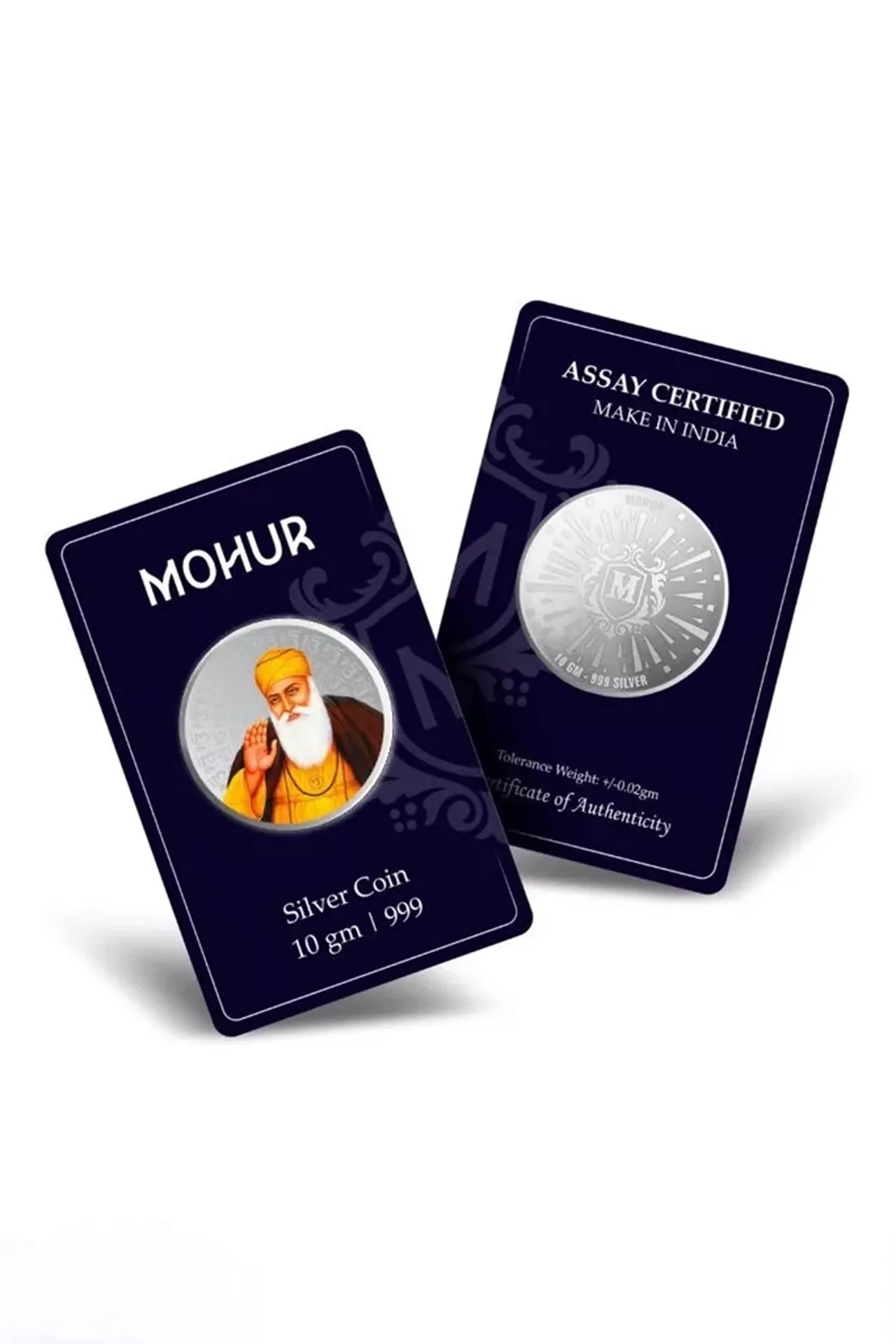 999 Pure Silver Guru Nanak Ji 10 Grams Coin (Design 32)
