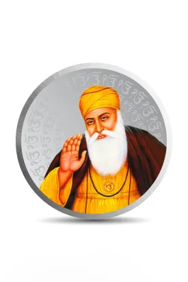 999 Pure Silver Guru Nanak Ji 10 Grams Coin (Design 32)