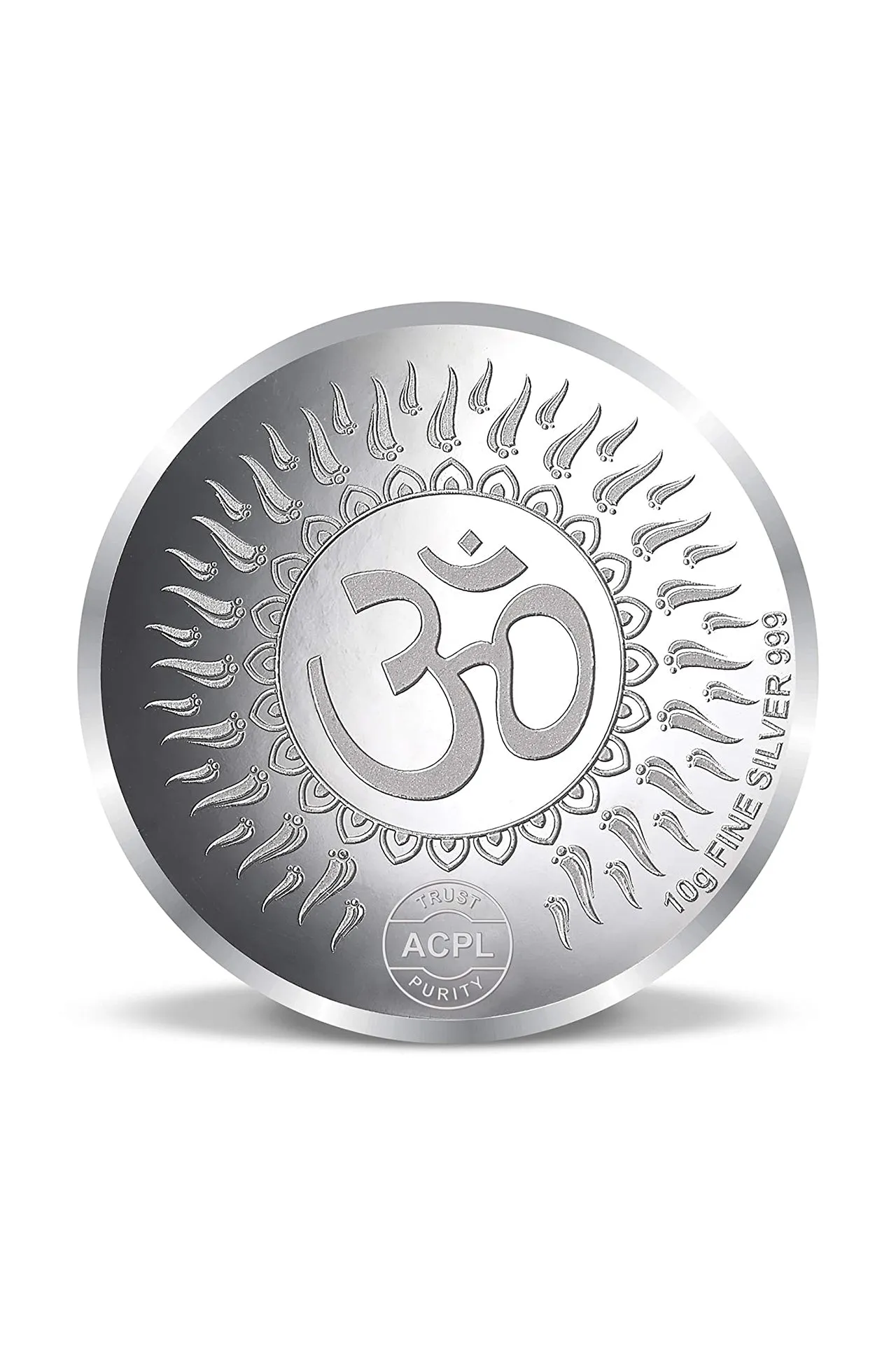 999 Sai Baba Pure Silver 10 Grams Coin
