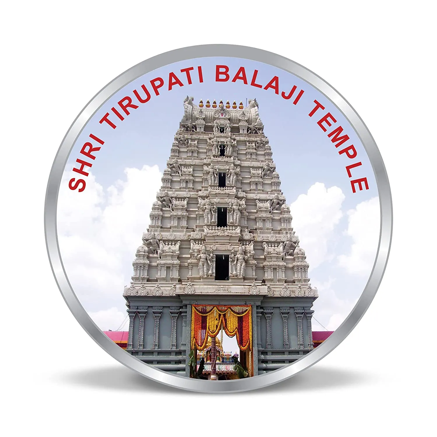999 Tirupati Balaji Temple Pure Silver 20 Grams Coin