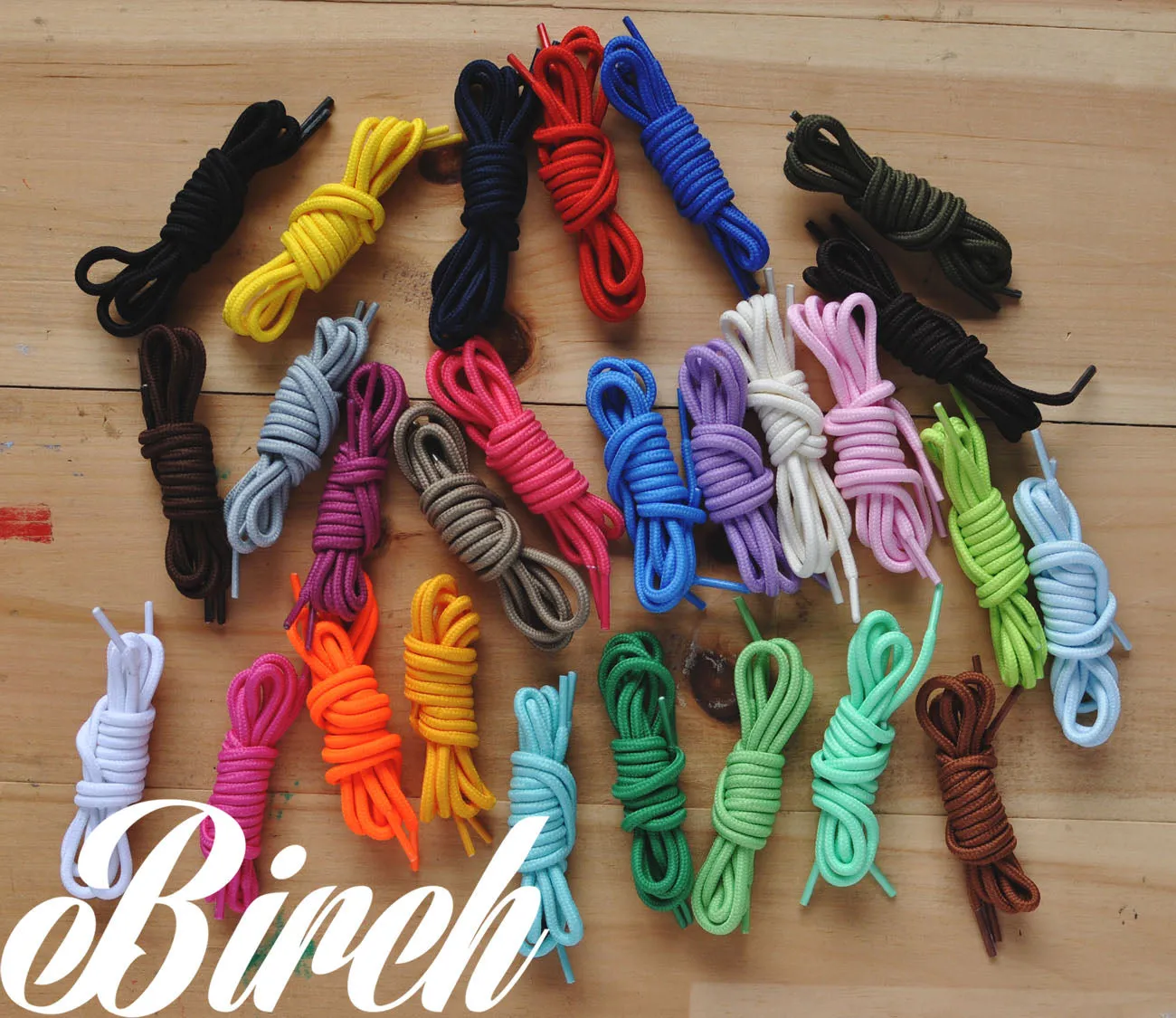Birch's Round 3/16" Thick Shoelaces - Bistre
