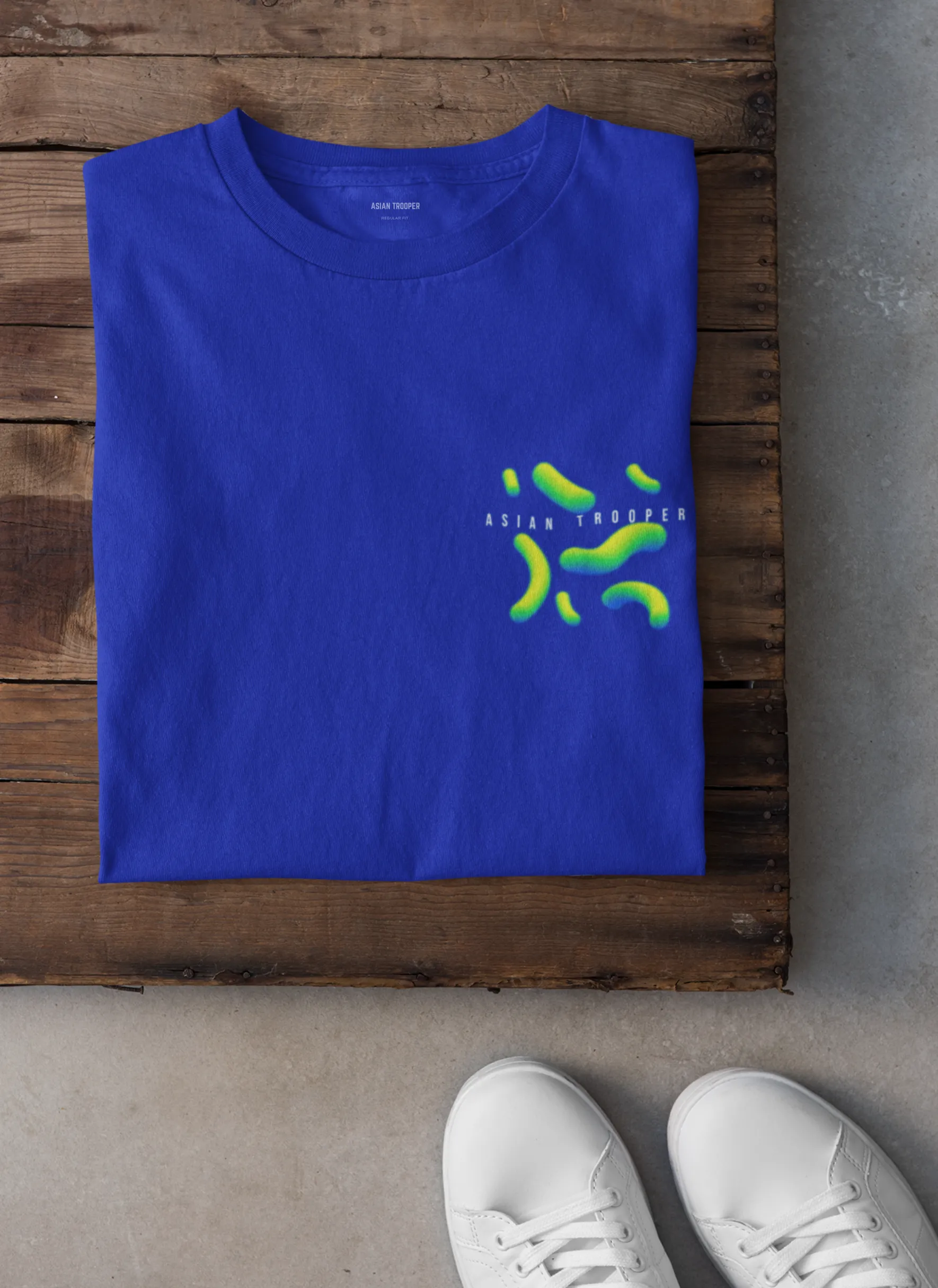 Blue Regular Fit Printed T-Shirt