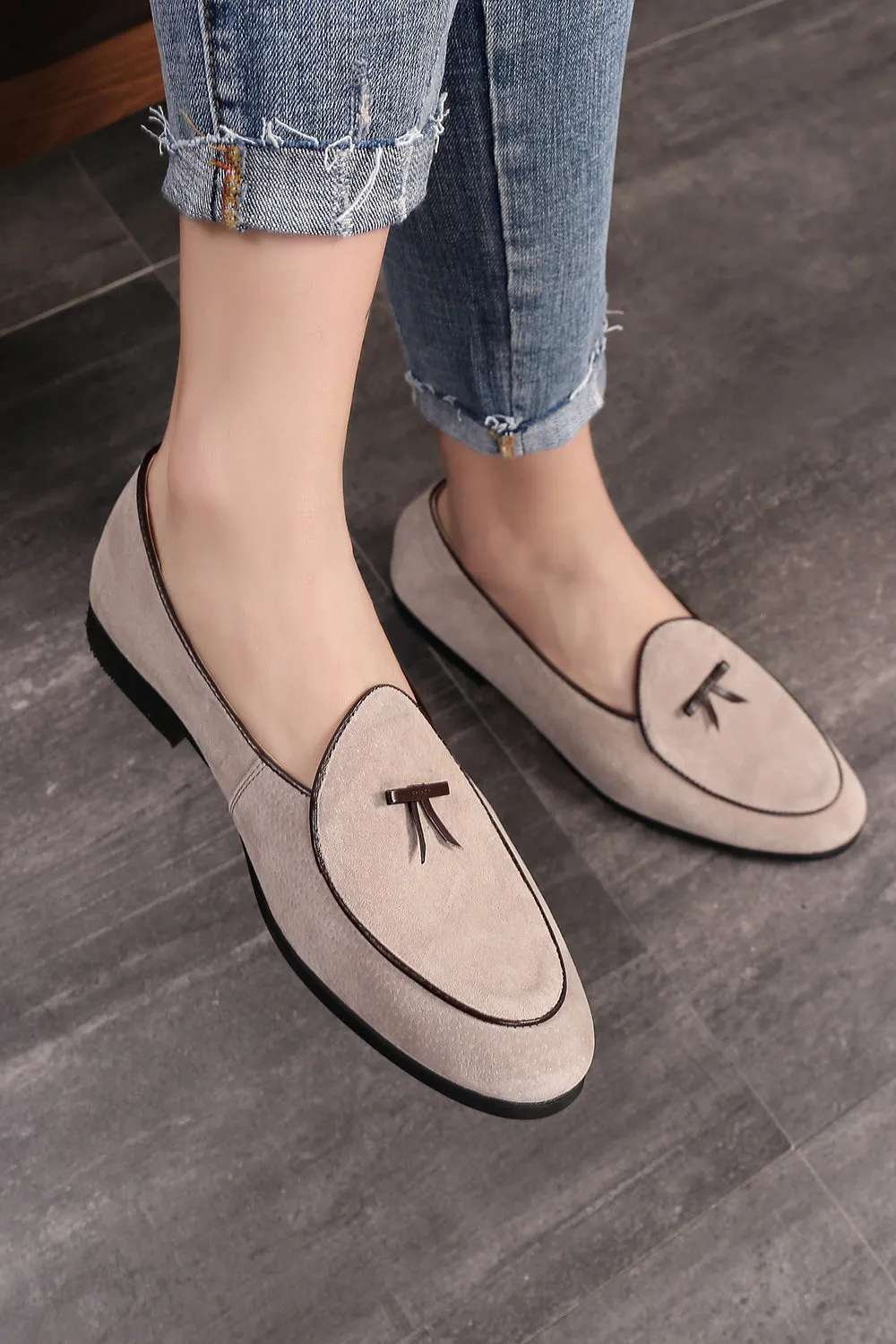Blue Slip-On Men's Wedding Party Shoes