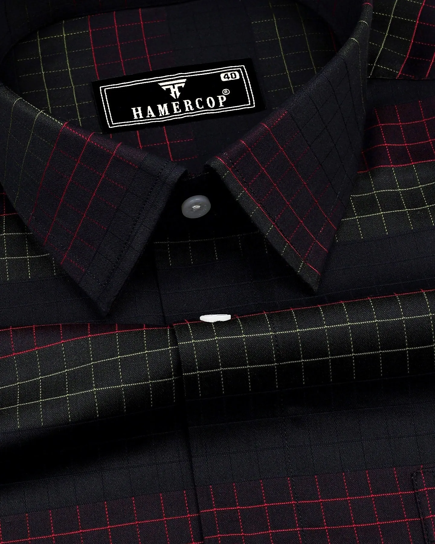 Bolton Green And Pink Check With Black Premium Giza Shirt