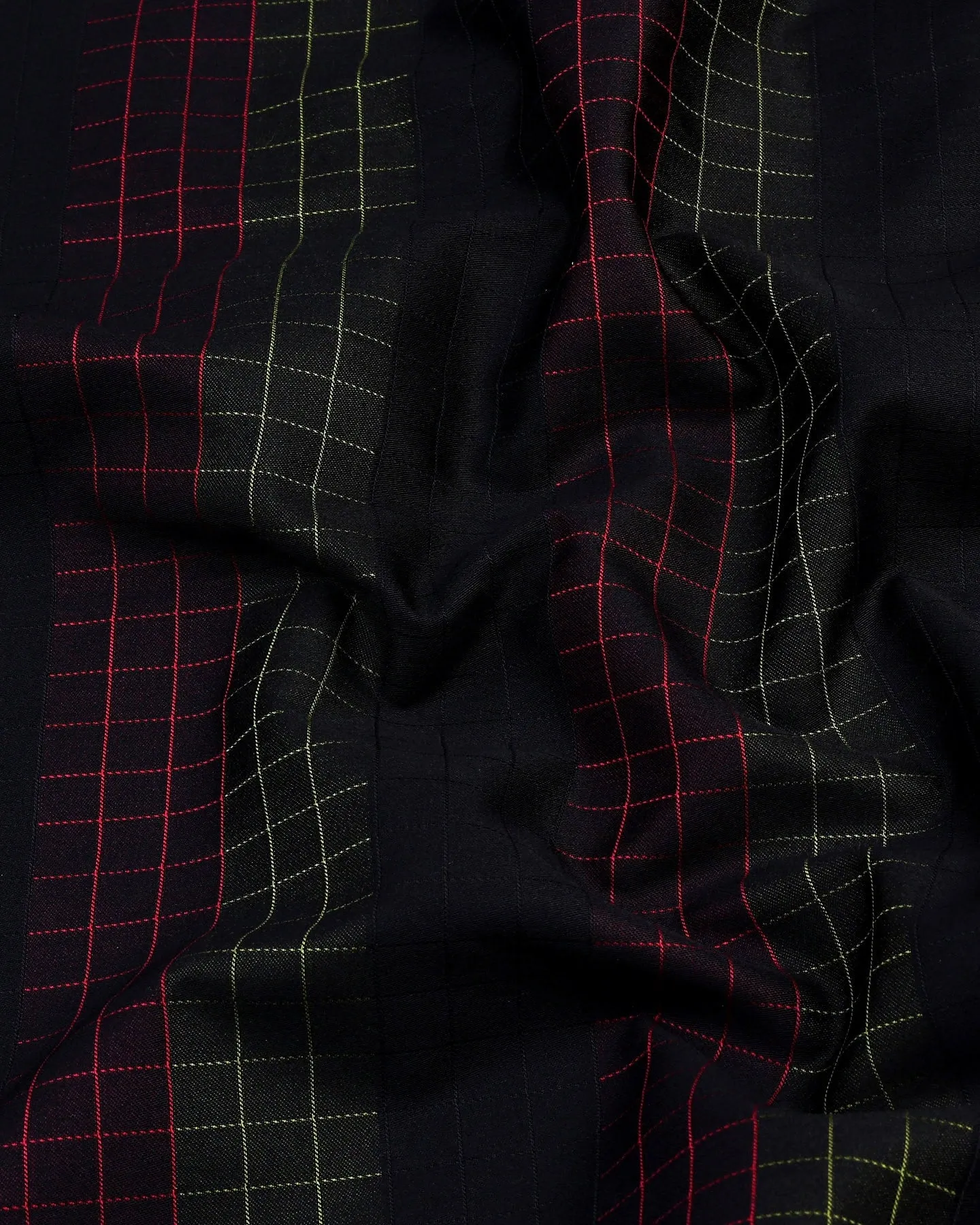 Bolton Green And Pink Check With Black Premium Giza Shirt