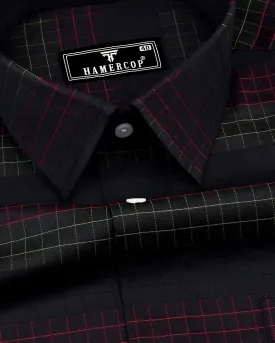 Bolton Green And Pink Check With Black Premium Giza Shirt
