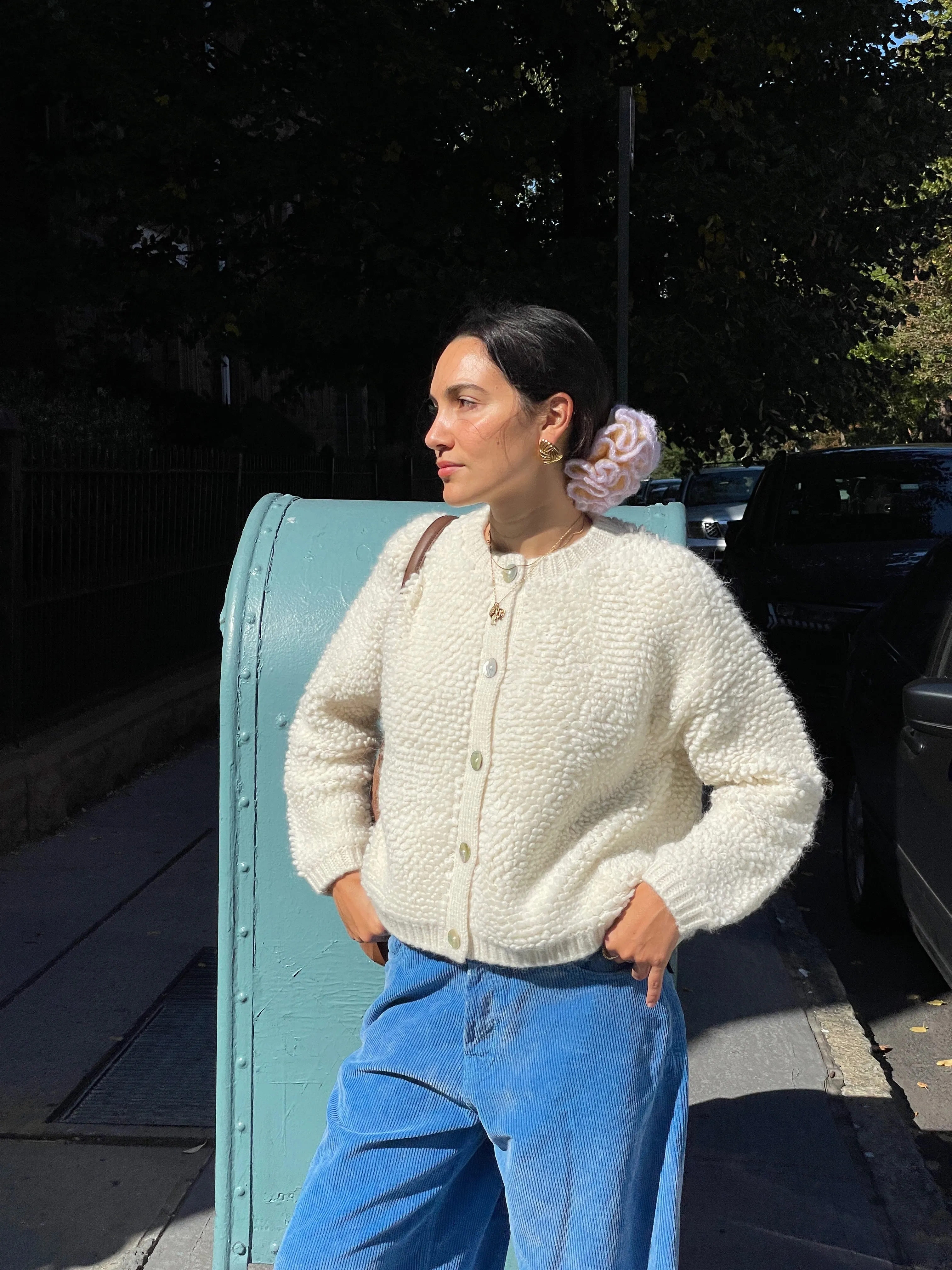 Bunda Loop Cardigan Sweater- Ivory