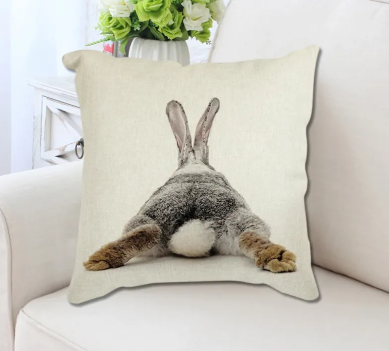 Bunny Rabbit Decorative Cushion Cover