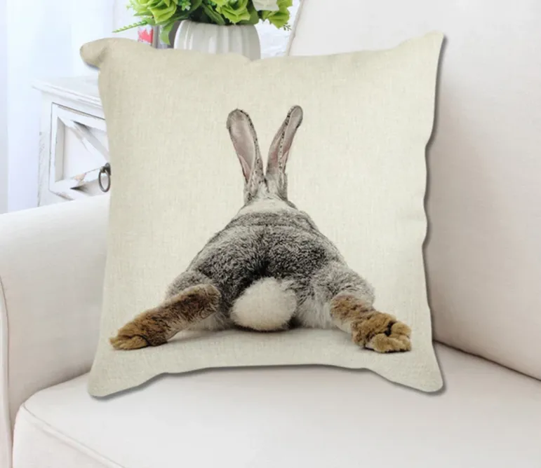 Bunny Rabbit Decorative Cushion Cover