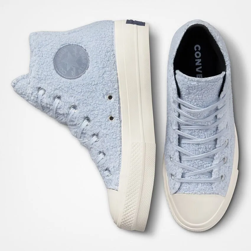 Converse Chuck Taylor All Star Lift Hi 572240C Womens Blue Platform Shoes C109