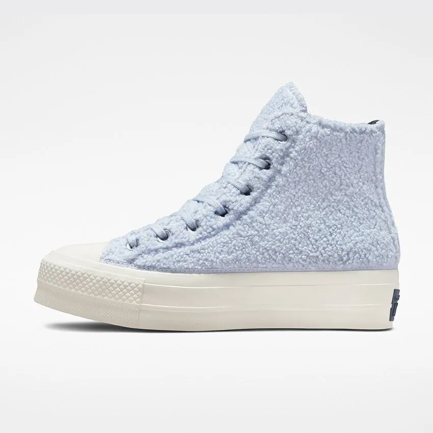 Converse Chuck Taylor All Star Lift Hi 572240C Womens Blue Platform Shoes C109