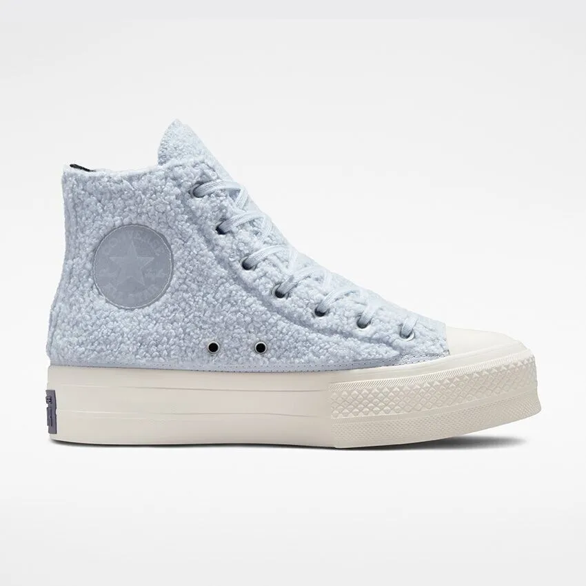 Converse Chuck Taylor All Star Lift Hi 572240C Womens Blue Platform Shoes C109