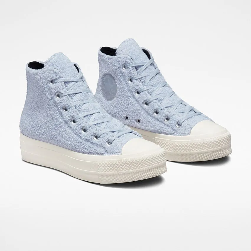 Converse Chuck Taylor All Star Lift Hi 572240C Womens Blue Platform Shoes C109