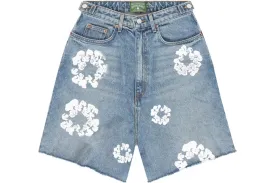 Cotton Wreath Denim Short (Light Wash) - D40408130