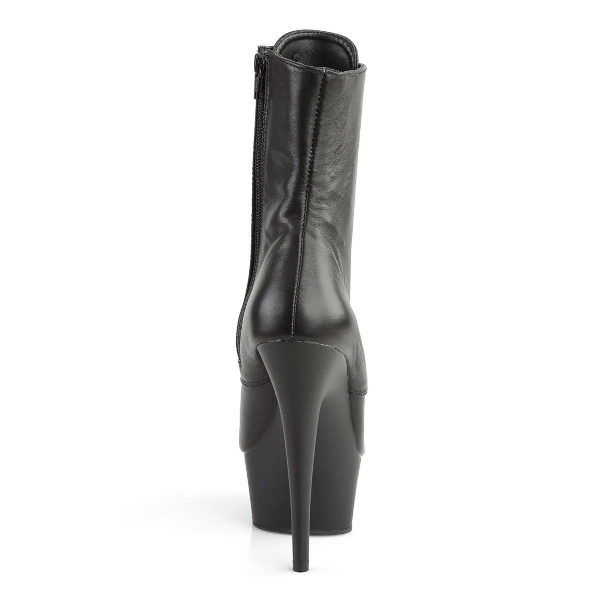 DELIGHT-1020 Pleaser Black Leather Sexy Platform Shoes (Pole Dancing Heels)