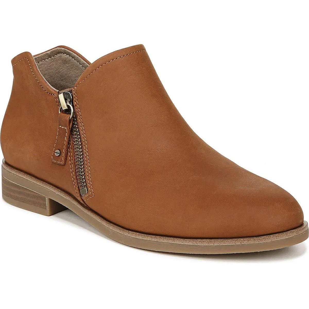 Dr. Scholl's Shoes Womens Avenue Zip Leather Ankle Booties