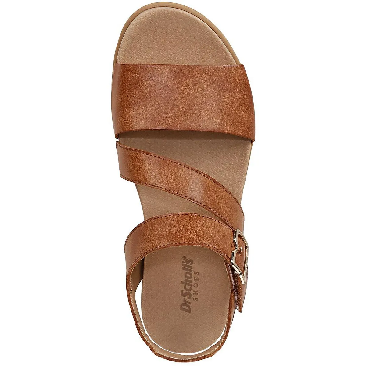 Dr. Scholl's Shoes Womens Nicely Fun Faux Leather Cushioned Slingback Sandals