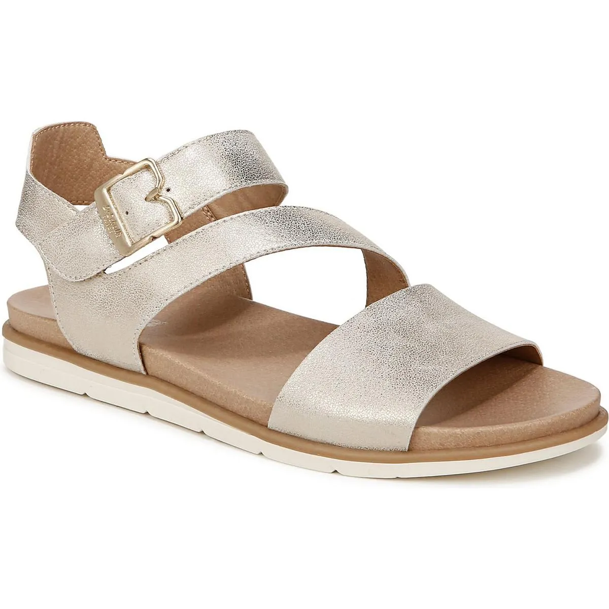 Dr. Scholl's Shoes Womens Nicely Fun Faux Leather Cushioned Slingback Sandals