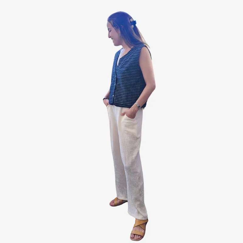 Eva Sleeveless Asymetrical vest top