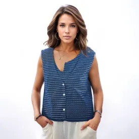 Eva Sleeveless Asymetrical vest top