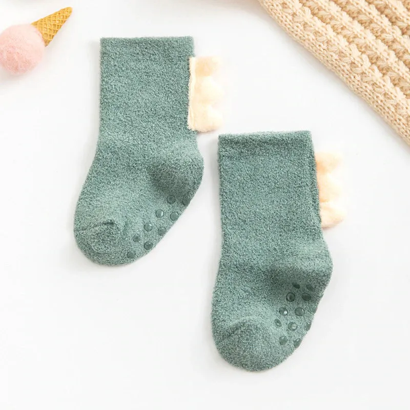 Fleece Cotton Dinosaur Socks