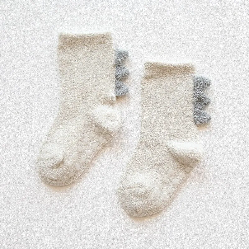 Fleece Cotton Dinosaur Socks