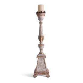 French White and Gold Candlestick