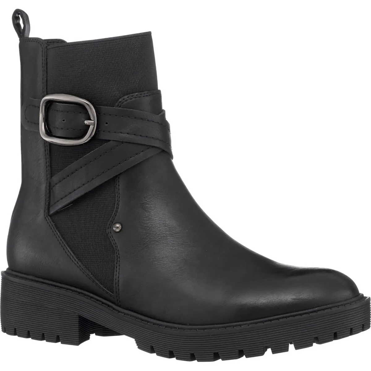 GC Shoes Womens Cammen Buckle Pull On Ankle Boots