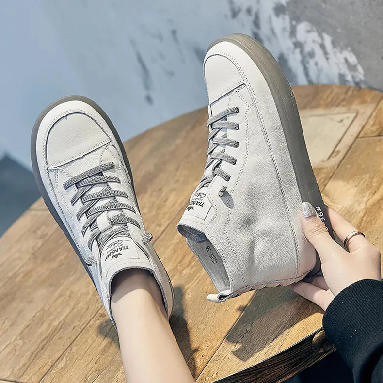 Genuine Leather Sneakers - Thalia