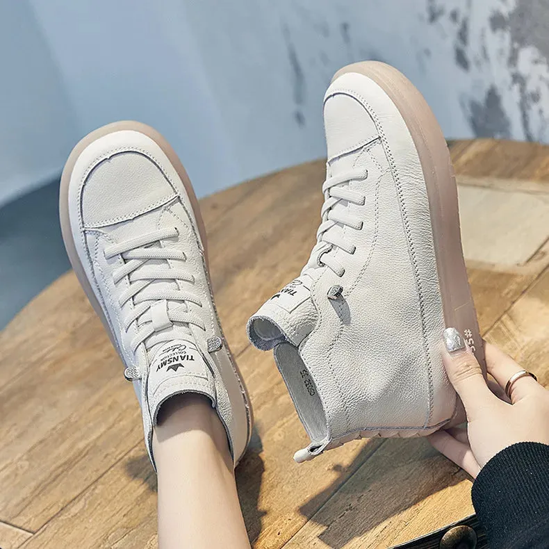 Genuine Leather Sneakers - Thalia