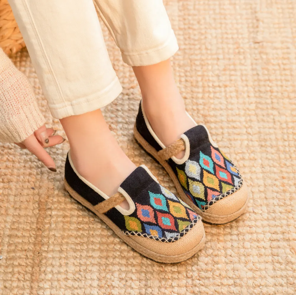 Glamorous Cross Stitch Colorful Peacock Industry Canvas Shoes