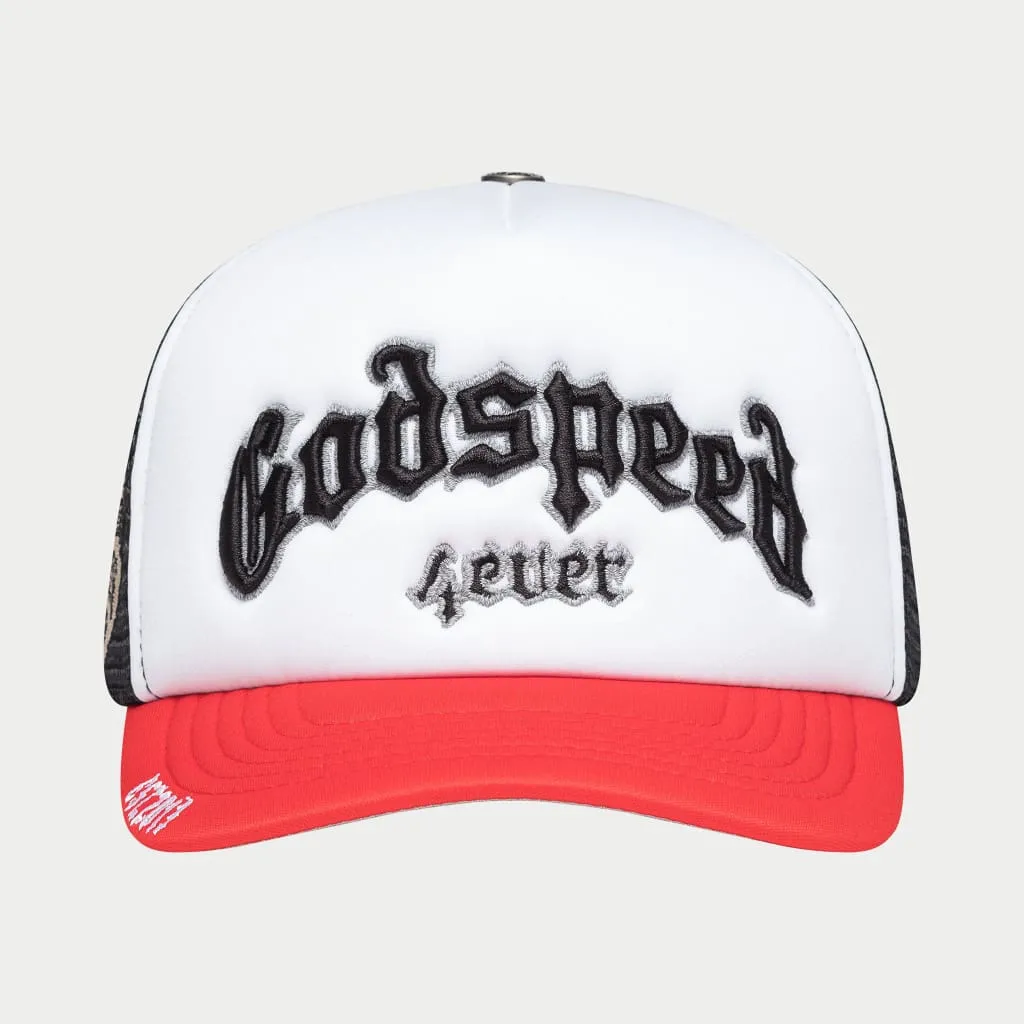 Gs Forever Foam Trucker Hat (Black/Red) - GO001CAPBLKRED