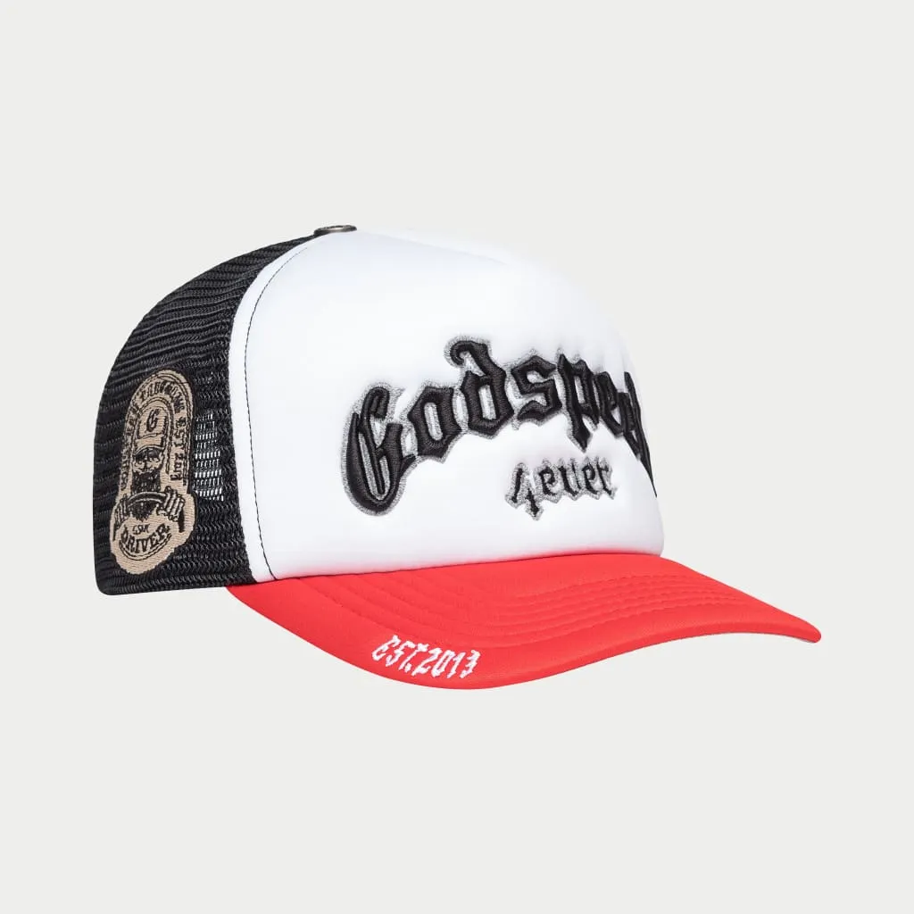 Gs Forever Foam Trucker Hat (Black/Red) - GO001CAPBLKRED