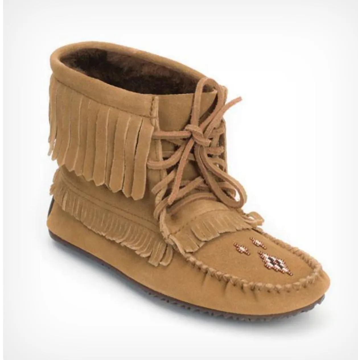 Harvester Lined Suede Moccasin by Manitobah