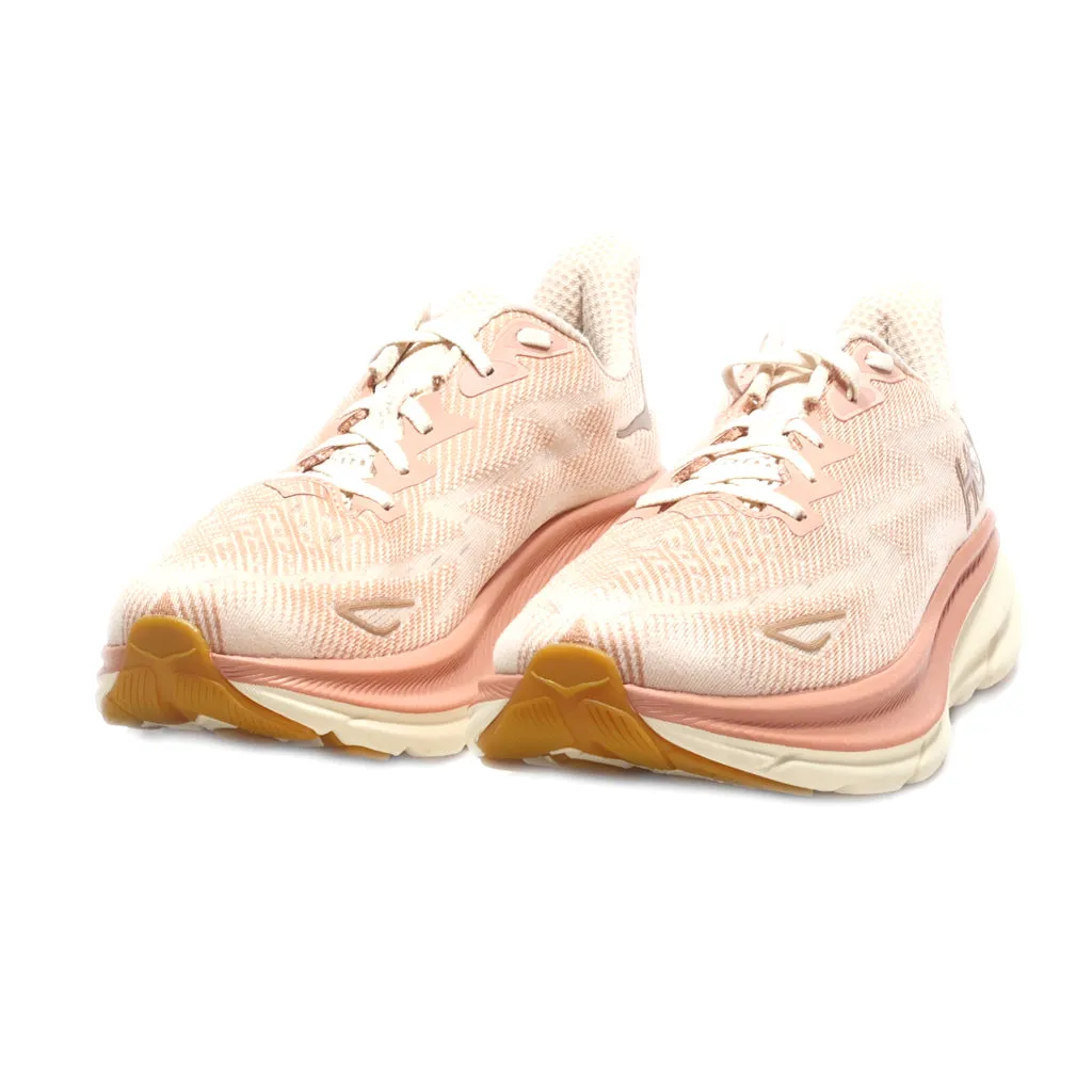 Hoka Clifton 9 Sport Shoes Fabric Pink Colour For Women