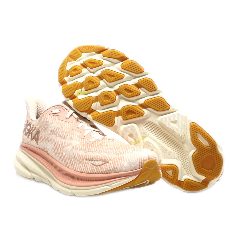 Hoka Clifton 9 Sport Shoes Fabric Pink Colour For Women