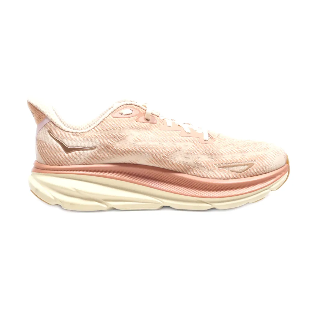 Hoka Clifton 9 Sport Shoes Fabric Pink Colour For Women