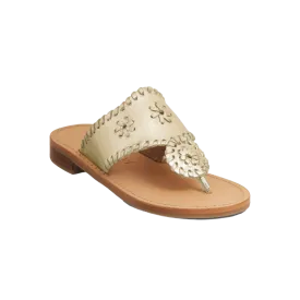 JACK ROGERS Girls Jacks Flat Sandal PLATINUM 112202JK01-PLAT