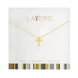 Lay01G Gold Cross Necklace, Each