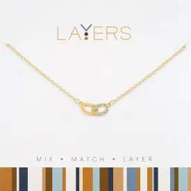 LAY179G Necklace, Gold,  Links