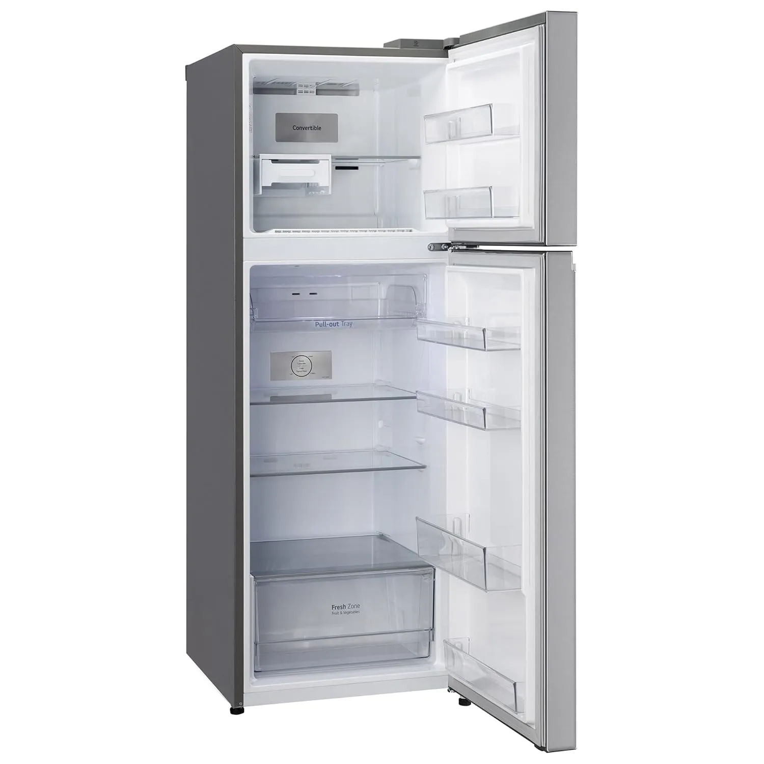 LG GL-S342SPZY 322 Litre Frost-Free Smart Inverter Double Door Refrigerator (Shiny Steel, Convertible & Multi Air Flow)