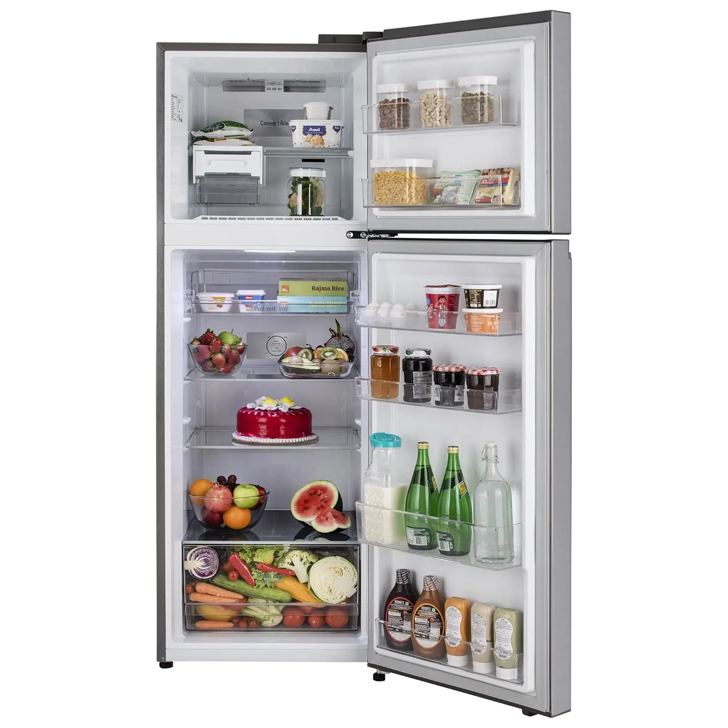 LG GL-S342SPZY 322 Litre Frost-Free Smart Inverter Double Door Refrigerator (Shiny Steel, Convertible & Multi Air Flow)