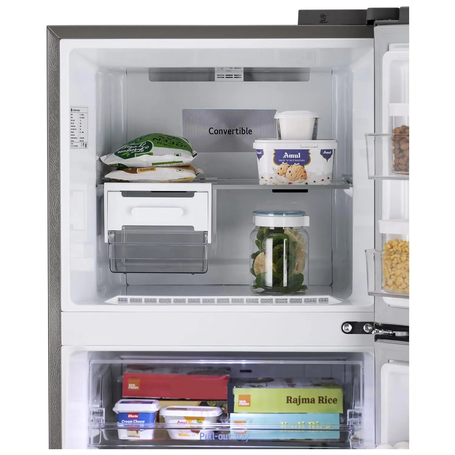 LG GL-S342SPZY 322 Litre Frost-Free Smart Inverter Double Door Refrigerator (Shiny Steel, Convertible & Multi Air Flow)