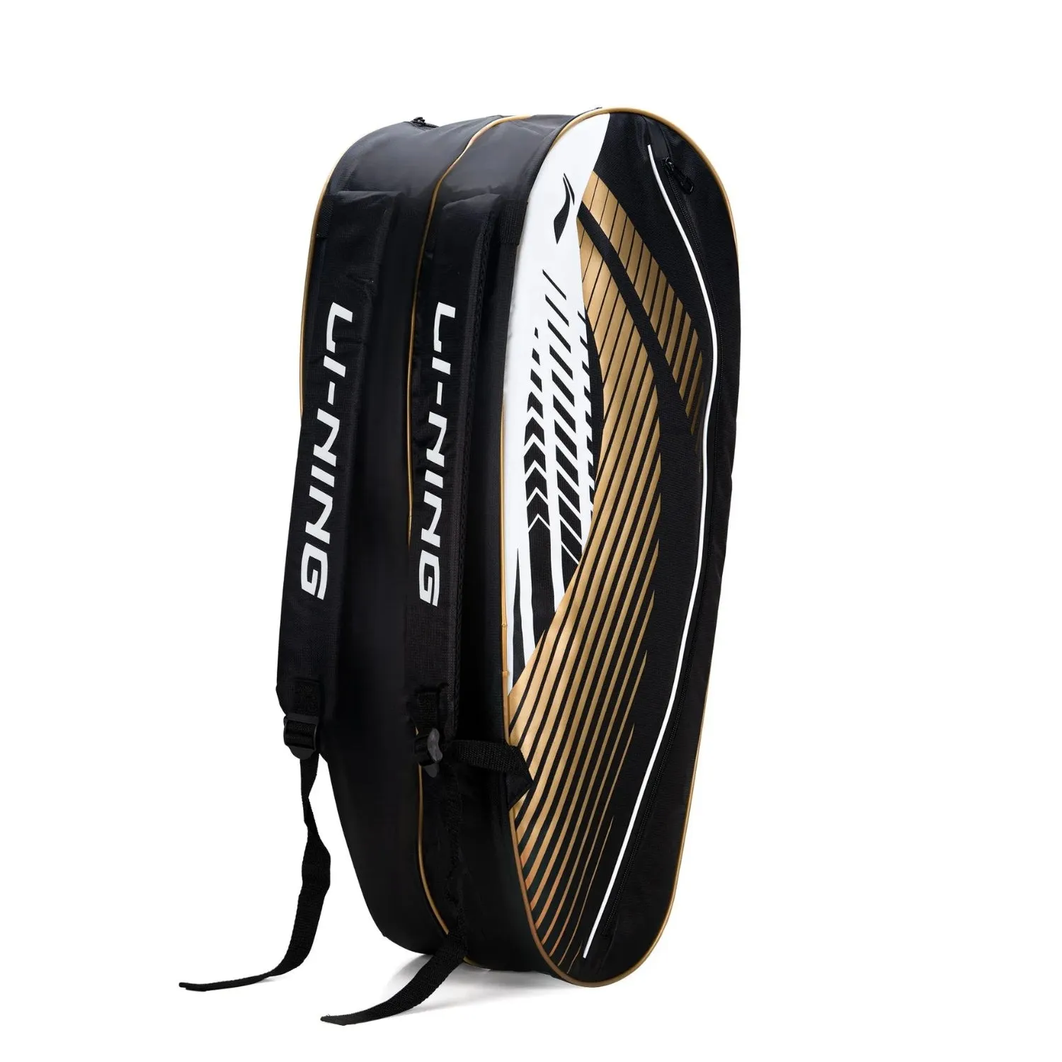 Li-Ning Triple Zipper Polyester Stripe Badminton Kit Bag