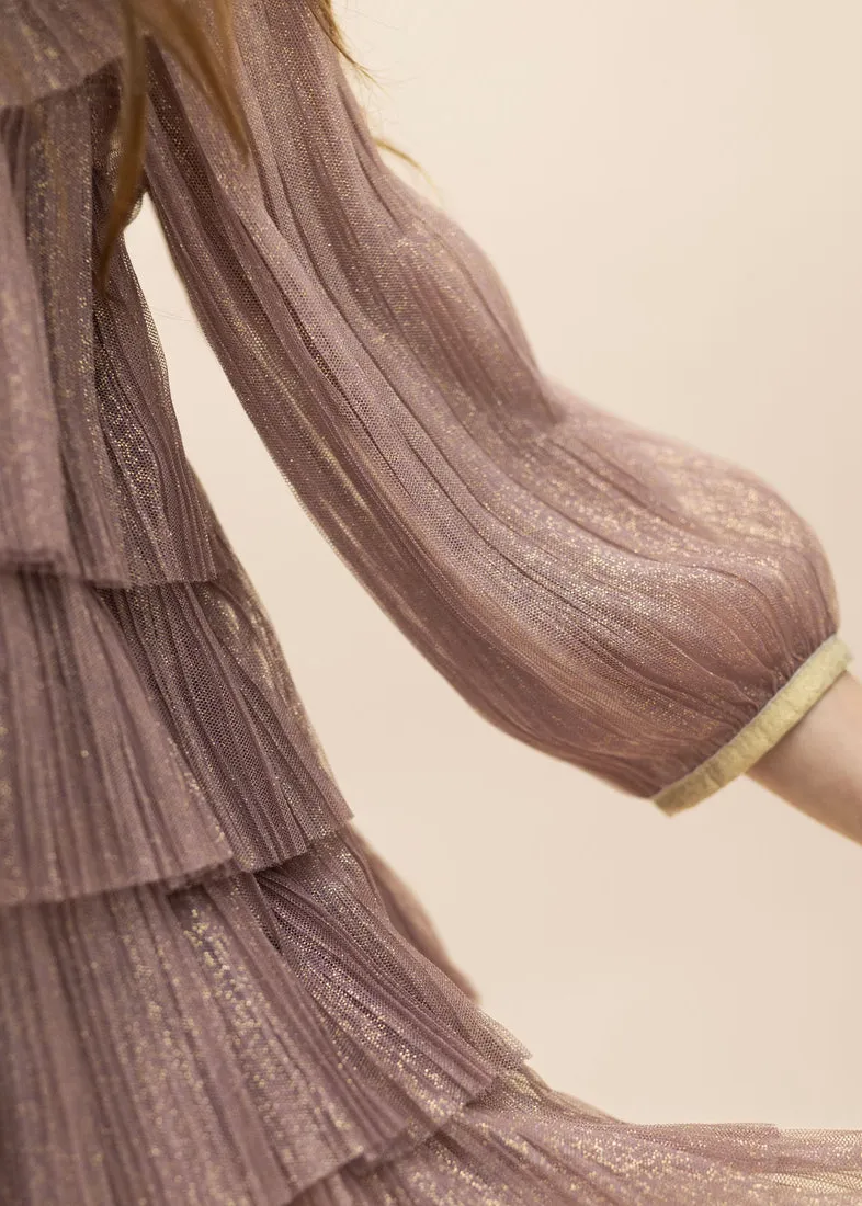LUREX TIERED DRESS