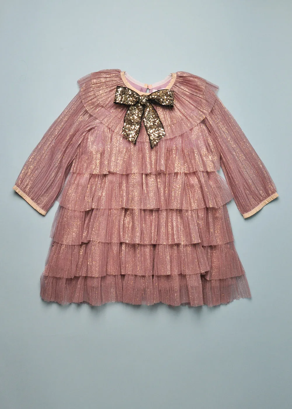 LUREX TIERED DRESS
