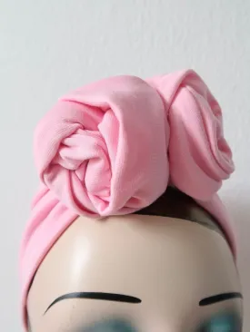 Made To Order: ROSE KNOT Vintage Style Pre-tied Headband in in 8 colours: red, black, leopard, olive green, mustard, rust, grey & navy