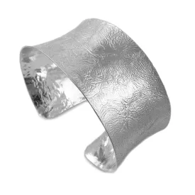 Maria Belen Sterling Silver Crumpled Silver Bracelet